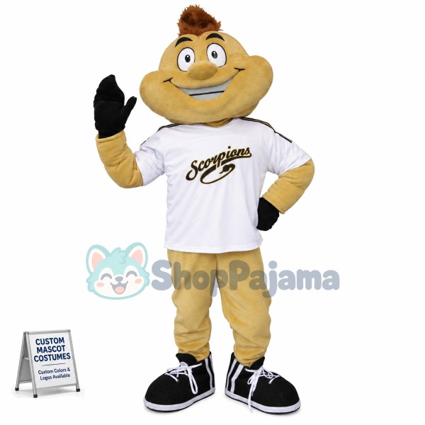 Calm Smiley Doll Mascot Costume Of College
