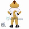 Calm Smiley Doll Mascot Costume Of College