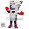 Folded Up-to-date English Newspaper Mascot Costume