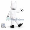 Active Domestic White Pet Dog Mascot Costume