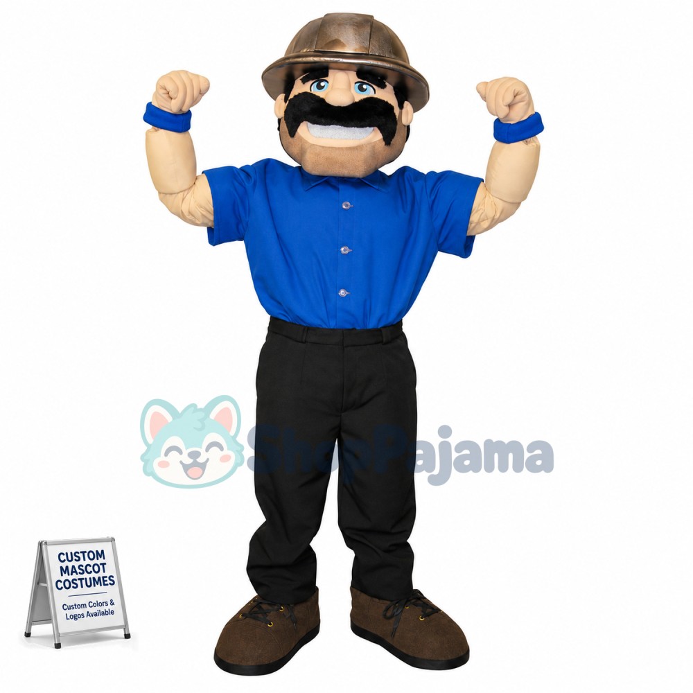 Cheering Up Experienced Miner Mascot Costume