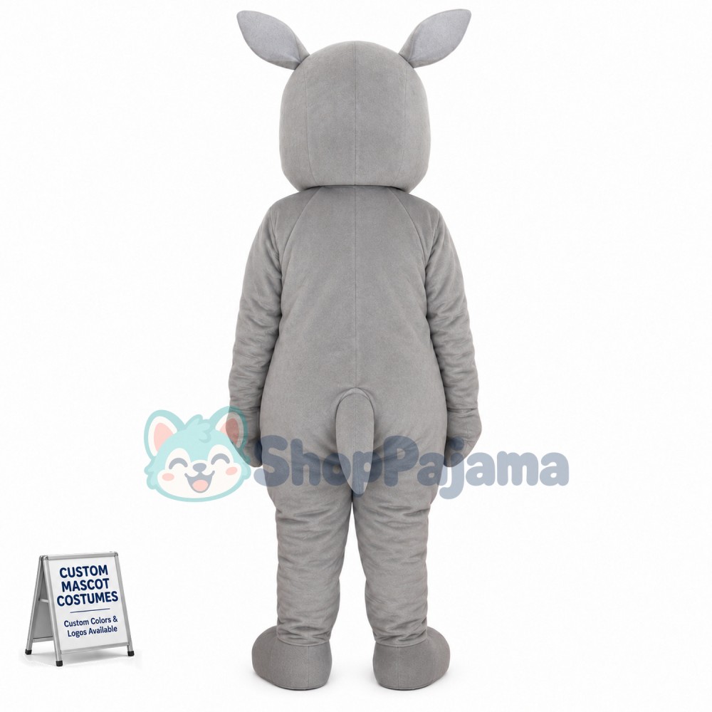 Blue Horns Rhino Mascot Costume