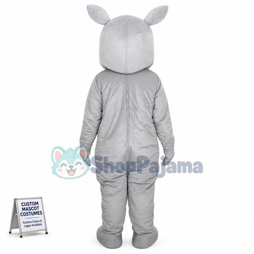 Blue Horns Rhino Mascot Costume
