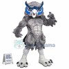 Vigorous Gray Muscle Owl Mascot Adult Costume