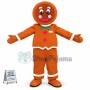 Christmas Frosting Gingerbread Man Mascot Costume