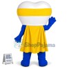Tooth Superman With Blindfold Mascot Costume
