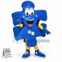 Blue Puzzle Mascot Costume For Lighting Company