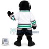 Black Whale With Angry Face Mascot Costume