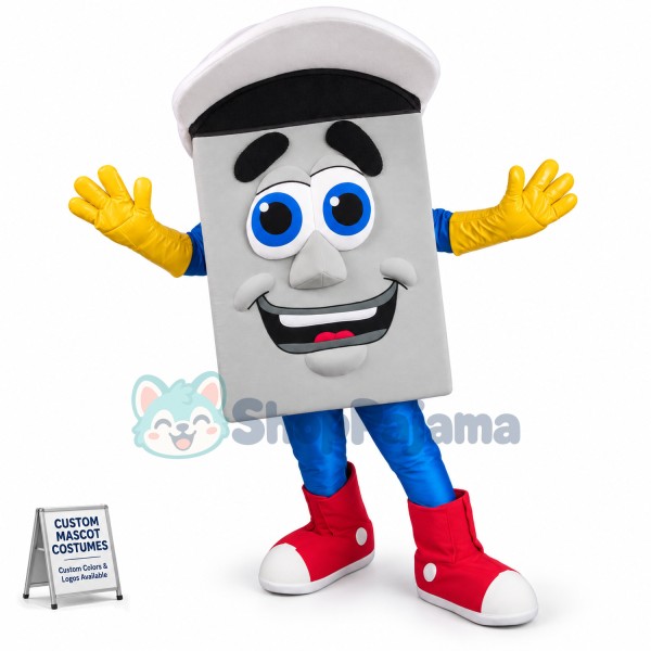 Valuable Gray Safe Mascot Costume