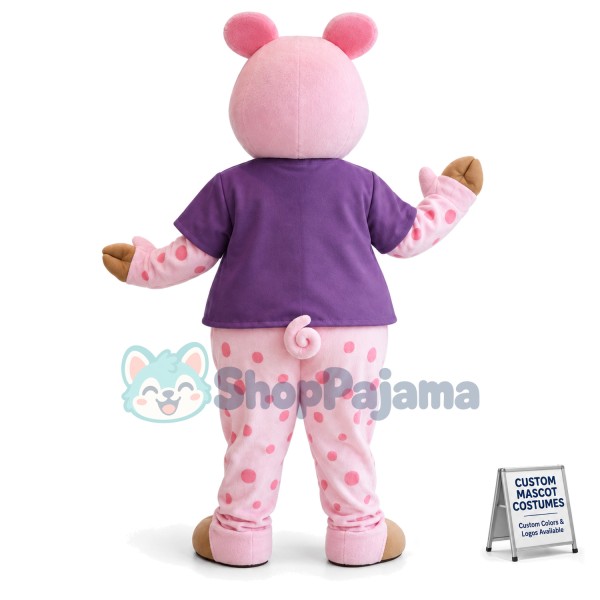 Tutor Pink Pig Mascot Costume For Money Management