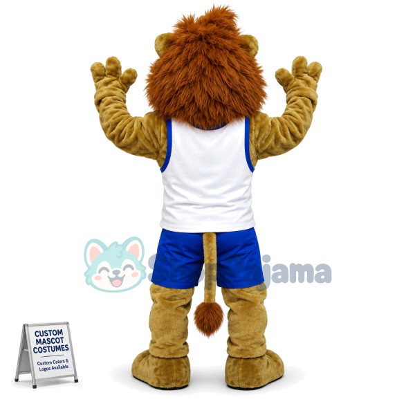 Active Lion of The Public Library Mascot Costume