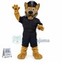Arrested Police Wolf Dog of The Police Station Mascot Costume