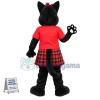 Black Dog In Kilt Mascot Costume For Cooperative