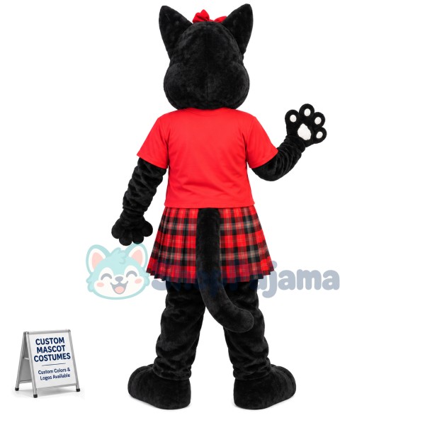Black Dog In Kilt Mascot Costume For Cooperative