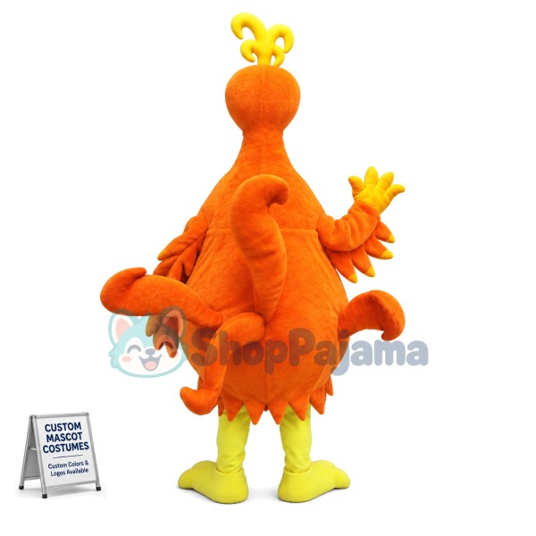 Rare Beautiful Orange Peacock Mascot Costume