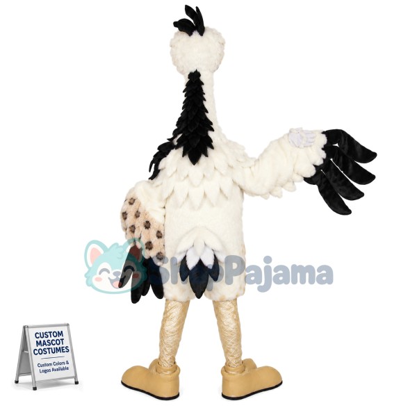 Panicked Bald Ostrich Mascot Costume