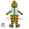Frightening Green Tyrannosaurus Mascot Costume
