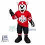 White Dog of The Hockey Club Mascot Costume