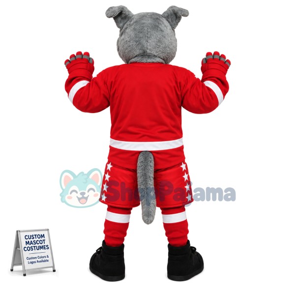 Equipped Greyhound of Hockey League Mascot Costume