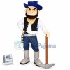 Resting Overworked Miner Mascot Costume