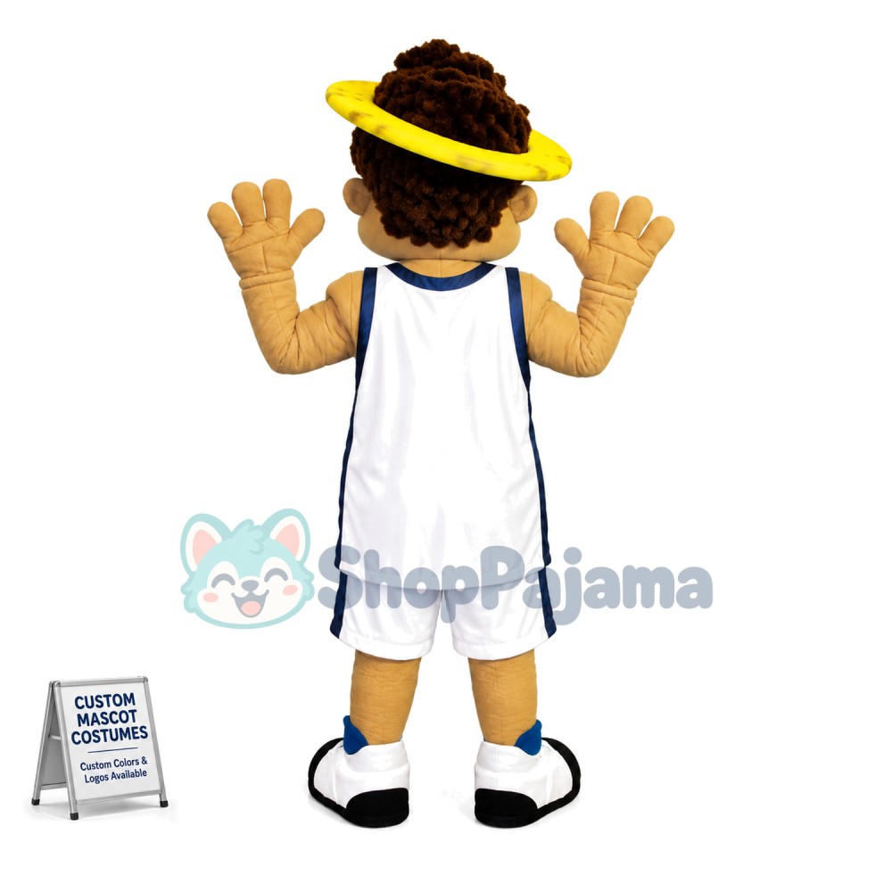 Vigorous Sports Boy With Acne Mascot Costume