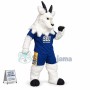 White Furry Goat Mascot Costume For Facilitate Organization