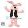 Pink Plush Rabbit Mascot Costume For Easter