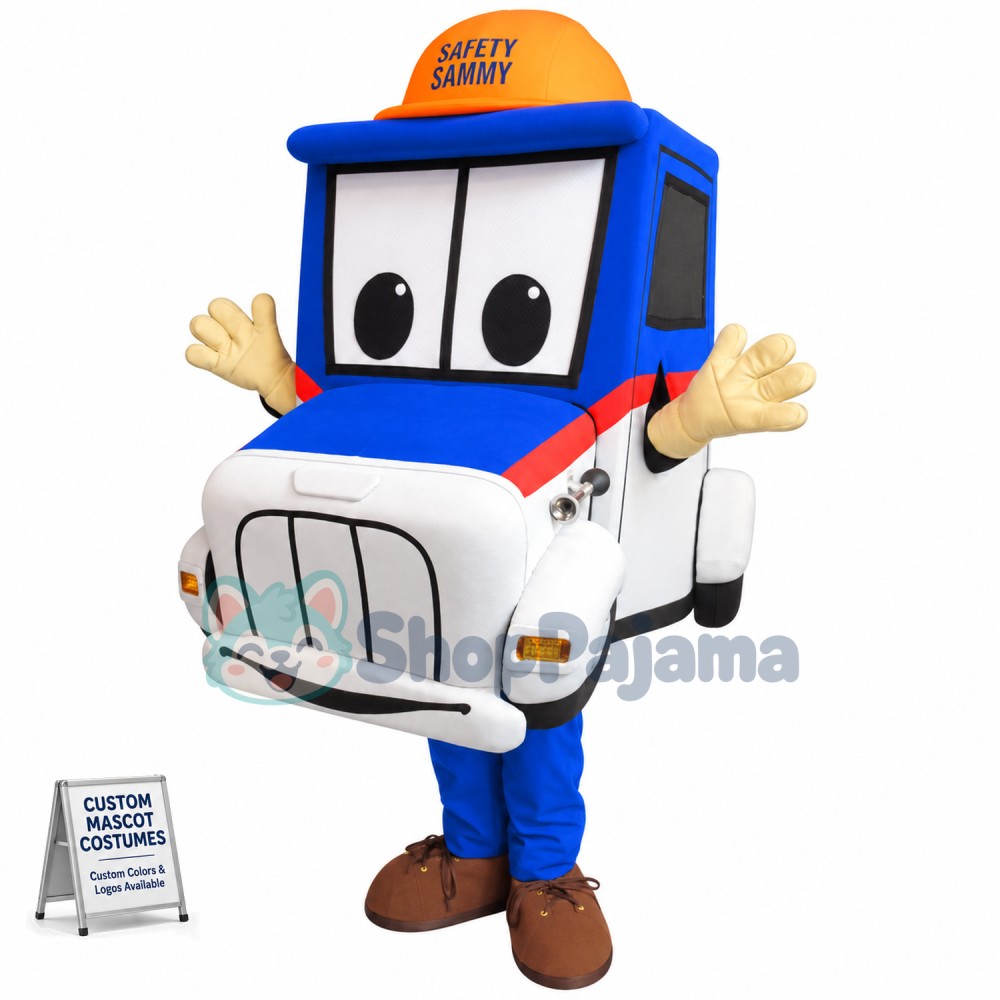 Blue Cruiser Mascot Costume for Community Safety Center
