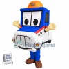 Blue Cruiser Mascot Costume for Community Safety Center