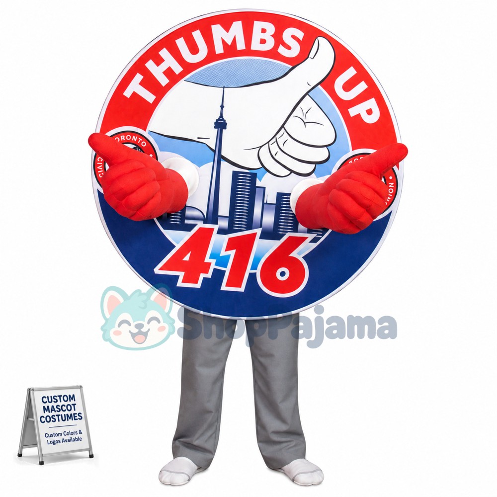 Thumbs Up Sign Mascot Costume