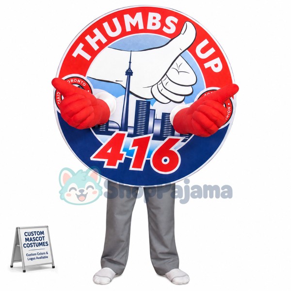 Thumbs Up Sign Mascot Costume