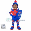 Bright Black Soldier of The Basketball Team Mascot Costume