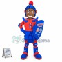 Bright Black Soldier of The Basketball Team Mascot Costume