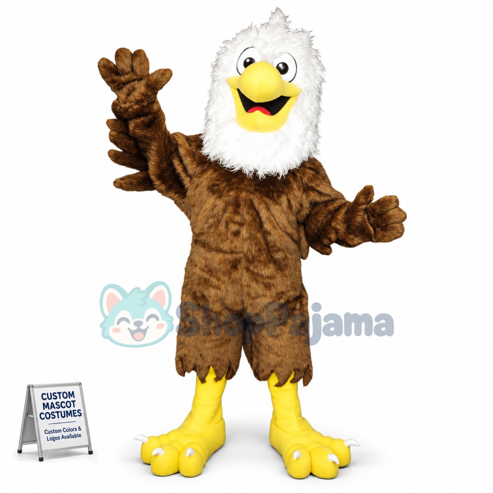 Tousled Little Eagle Mascot Adult Costume