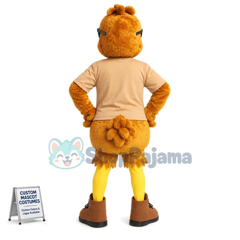Blind Duck Wearing Sunglasses Mascot Costume