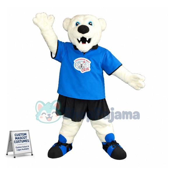 Adult Fancy White Soft Bear Mascot Costume