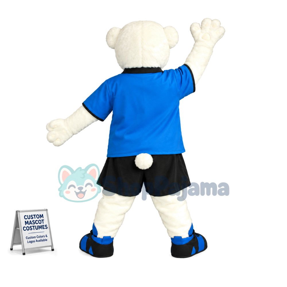 Adult Fancy White Soft Bear Mascot Costume