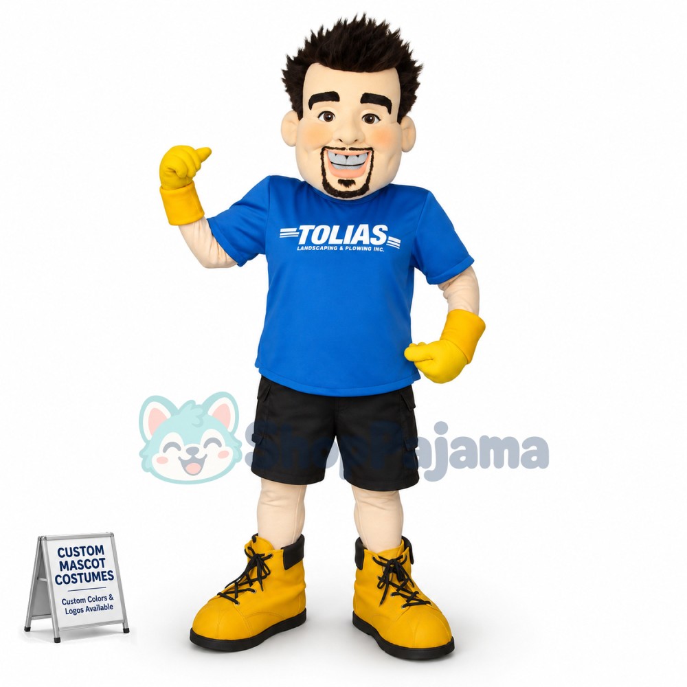 Strong Gardener of Landscape Company Mascot Costume