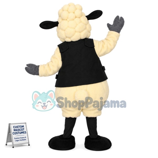 Thoughtful Sheep Manager Mascot Soft Costume