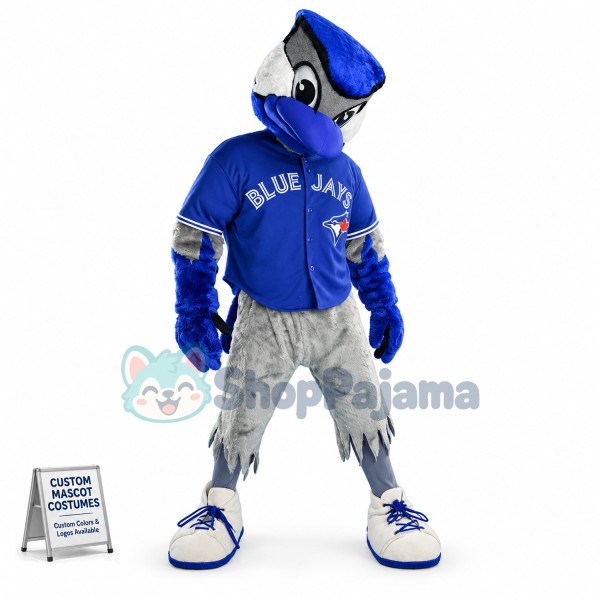 Baseball Player Bird Of The Blue Jays Mascot Costume