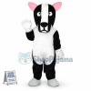 Black & White Dog Adult Mascot Costume