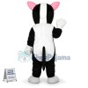 Black & White Dog Adult Mascot Costume
