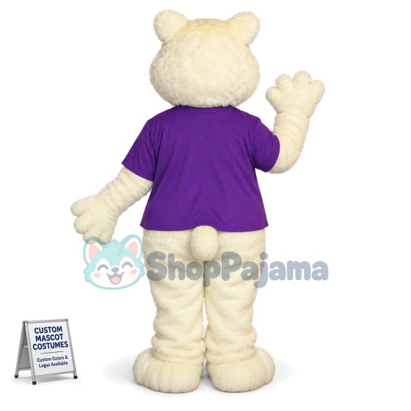 White Plush Groundhog Mascot Costume For Festival