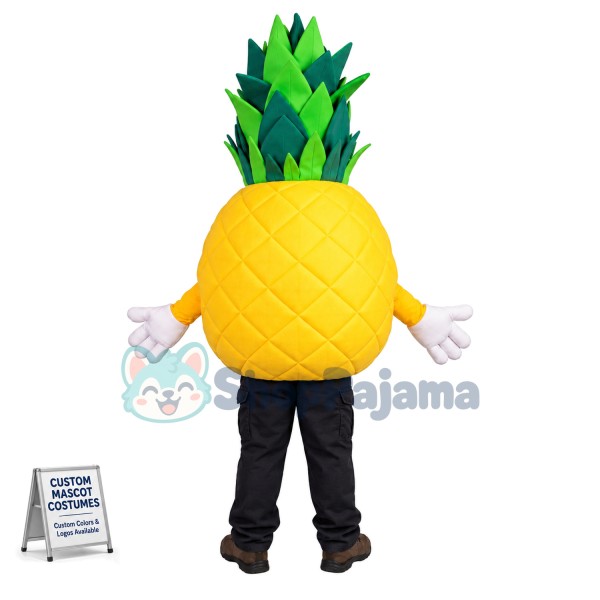 Fancy Cartoon Pineapple With Sunglasses Mascot Costume