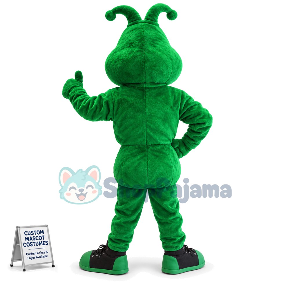 Whole Green Alien With Long Nose Mascot Costume