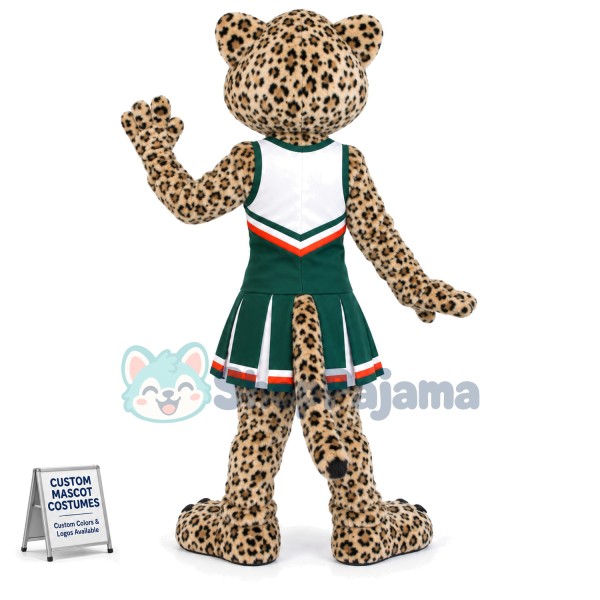 Cheerleader Leopard Mascot Costume of The University