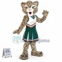 Cheerleader Leopard Mascot Costume of The University