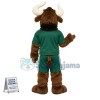 Strong Brown Bull Of The College Mascot Costume