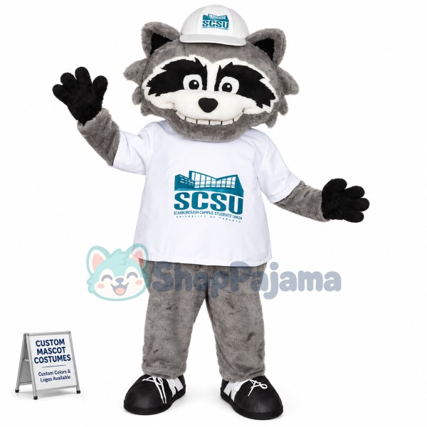 Academic Raccoon Mascot Costume For University