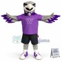 Adult Flying Eagle With Purple Shirt Mascot Costume